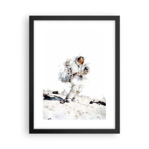 Affiche dans un cadre noir - Poster - Envoyé de la Terre - 30x40 cm