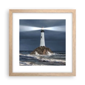 Affiche dans un chêne clair - Poster - I… i… ici ! - 30x30 cm