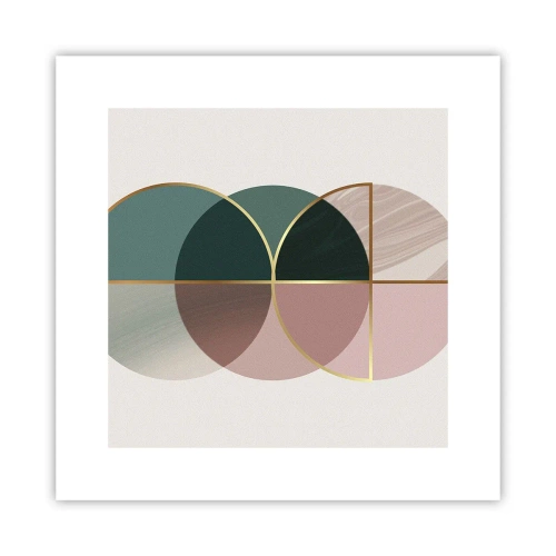 Affiche - Poster - Cercles après cercles - 30x30 cm