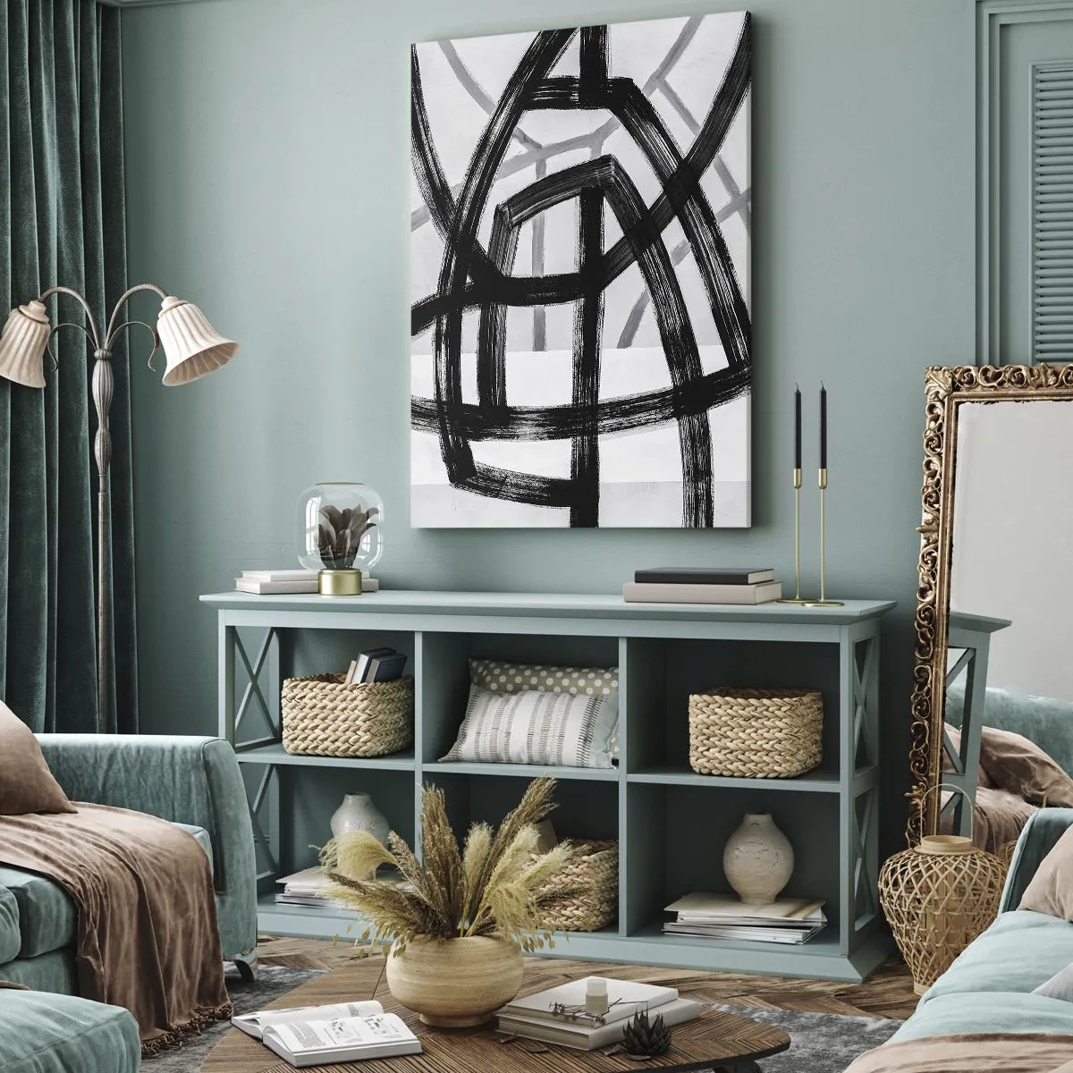 Impression sur toile - Image sur toile - Profondeur du bâtiment - 65x120 cm