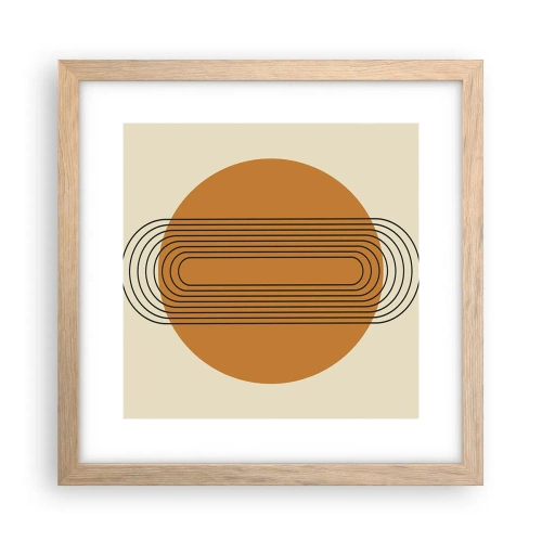 Affiche dans un chêne clair - Poster - Plan idéal - 30x30 cm