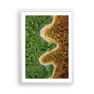 Affiche dans un cadre blanc - Poster - Frontieres et differences - 50x70 cm