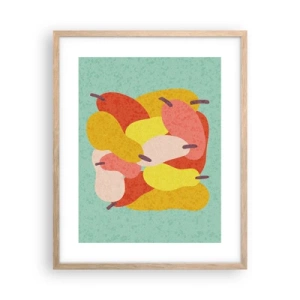 Affiche dans un chêne clair - Poster - Essayez le soleil d'été - 40x50 cm