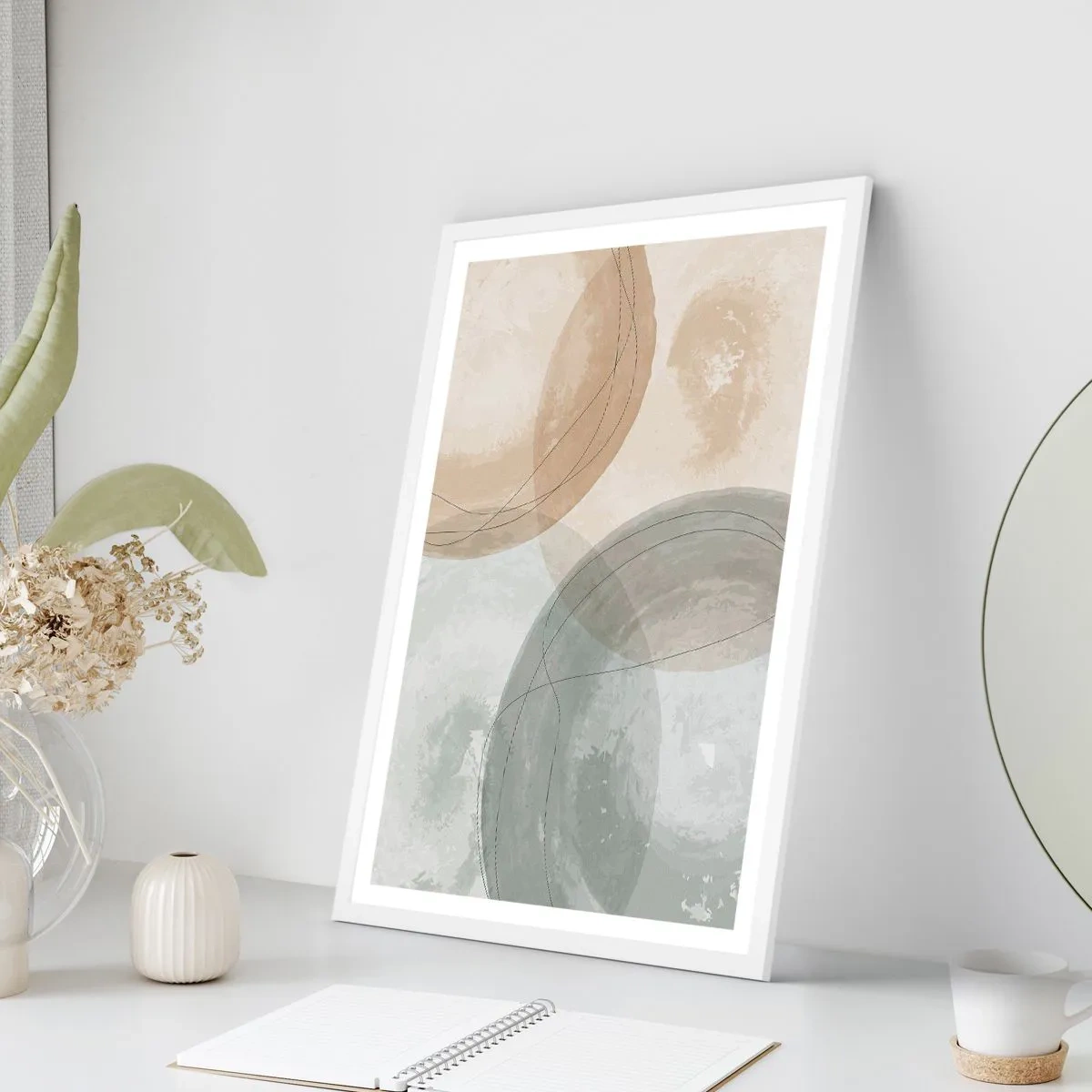 Affiche dans un cadre blanc - Poster - Mondes pénétrants - 50x70 cm