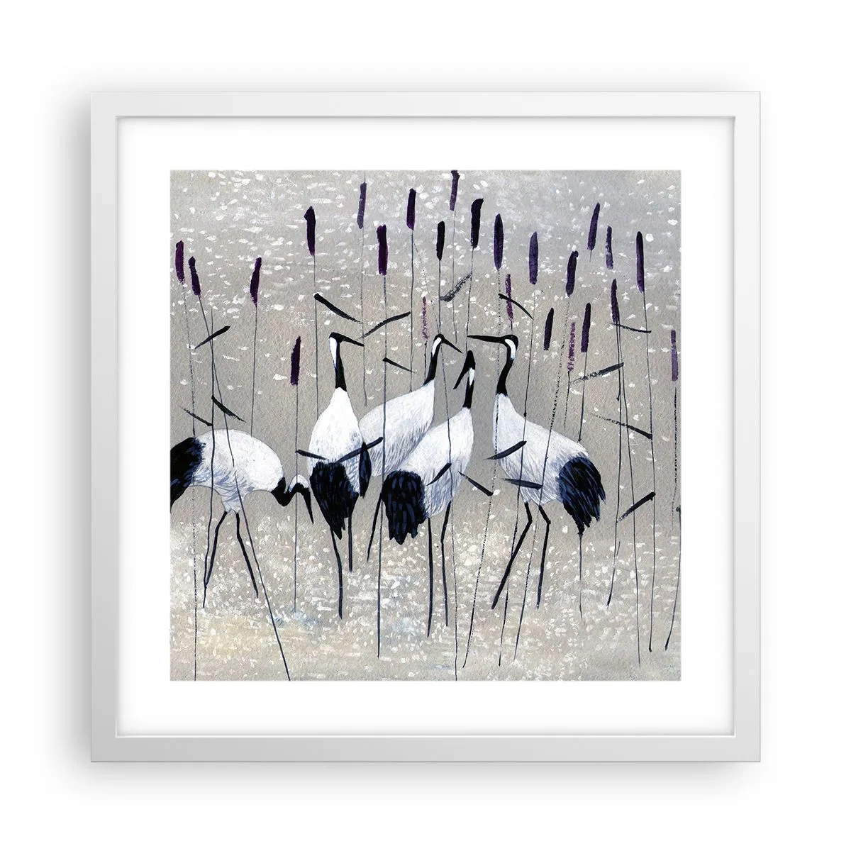 Affiche dans un cadre blanc - Poster - Parmi les siens - 40x40 cm