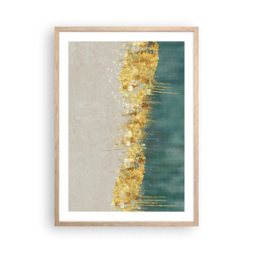 Affiche dans un chêne clair - Poster - La frontière dorée - 50x70 cm