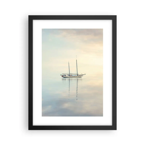 Affiche dans un cadre noir - Poster - Dans une mer de silence - 30x40 cm