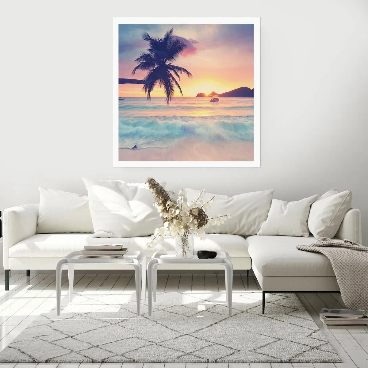 Affiche - Poster - Une soirée à la baie - 50x50 cm