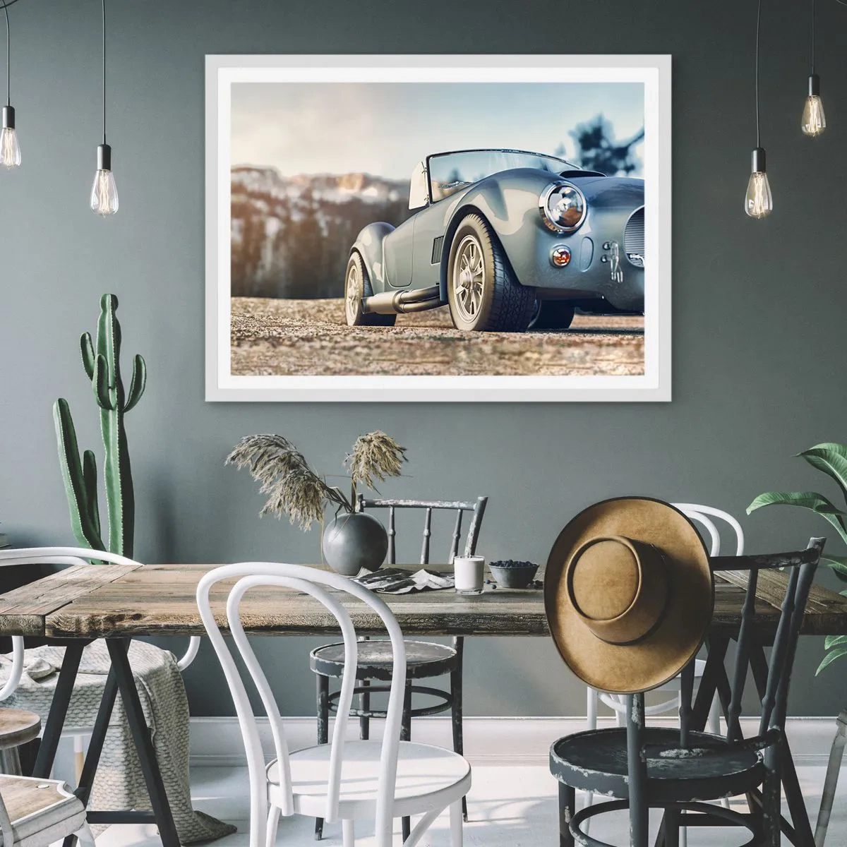 Affiche dans un cadre blanc - Poster - Ce qui compte c'est le style - 70x50 cm