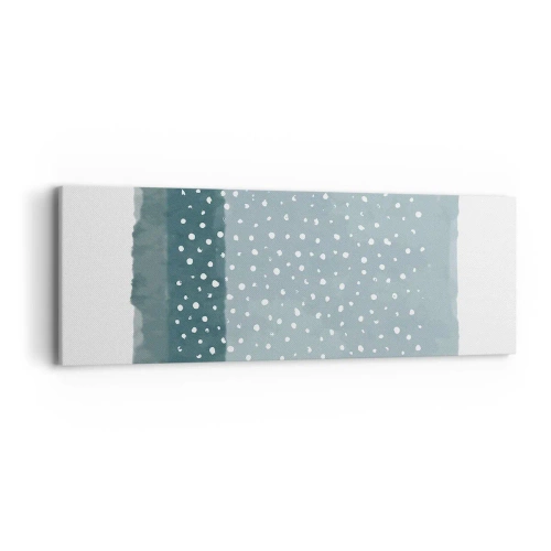 Impression sur toile - Image sur toile - Évolution de bleus - 90x30 cm