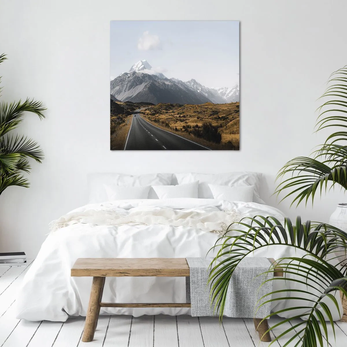 Impression sur toile - Image sur toile - Chemin vers le coeur de la montagne - 30x30 cm