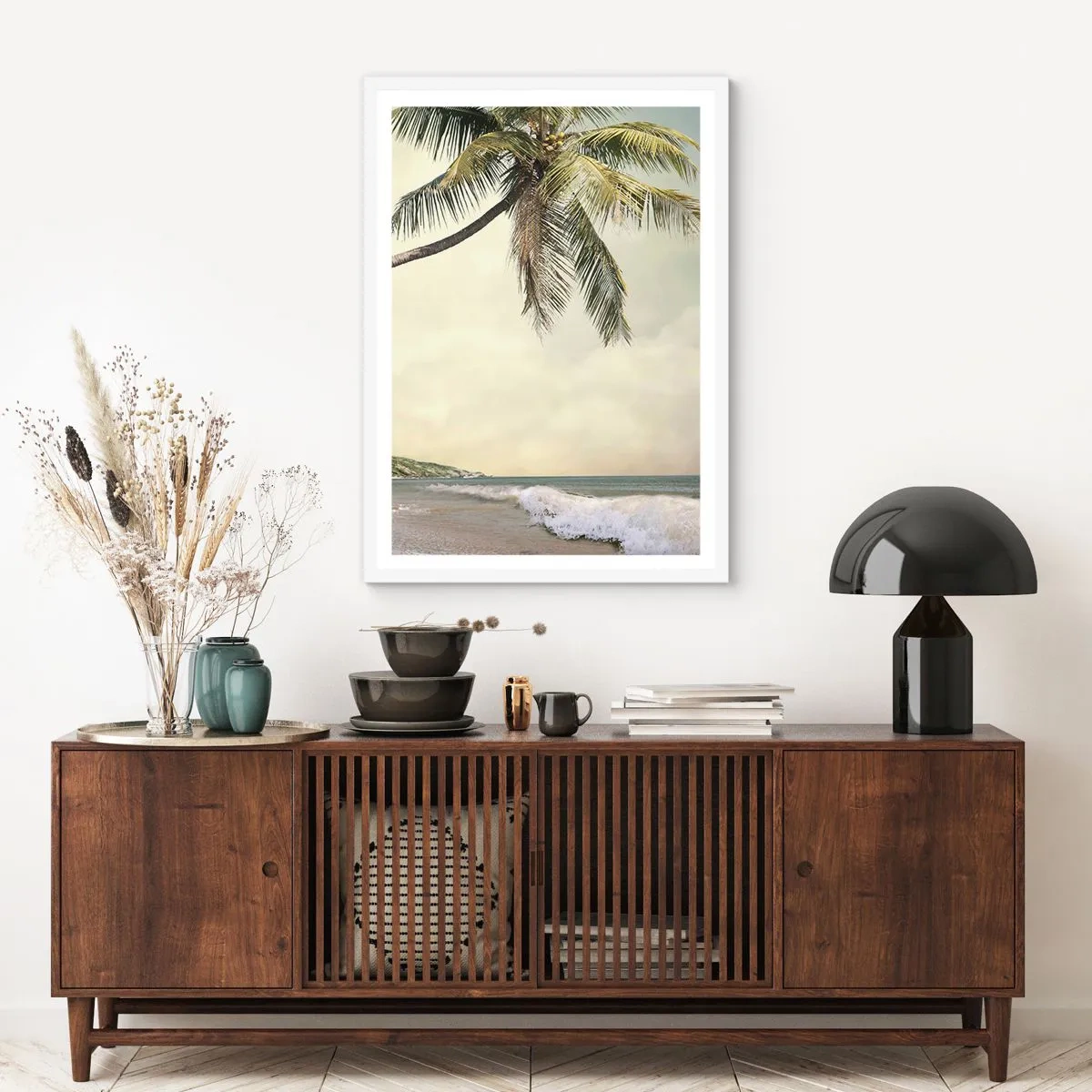 Affiche dans un cadre blanc - Poster - Rêve tropical - 70x100 cm
