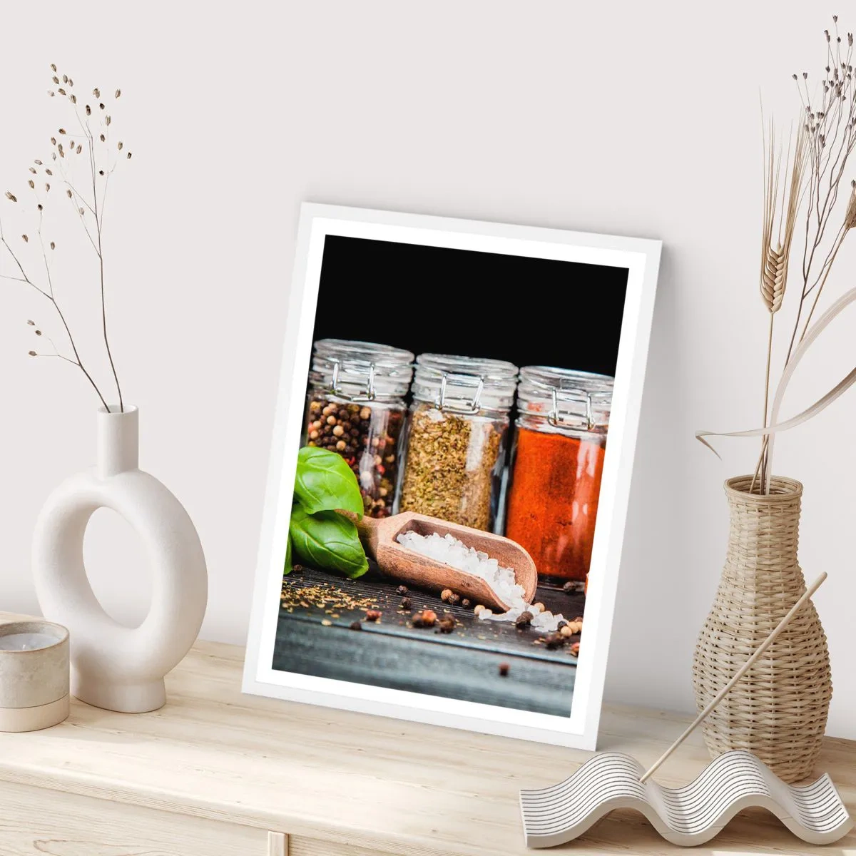Affiche dans un cadre blanc - Poster - Pour que la vie ait du goût - 30x40 cm