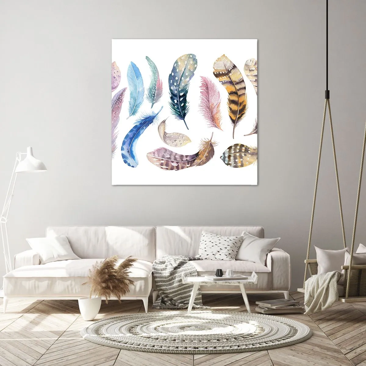 Impression sur toile - Image sur toile - Léger, bariolé et multicolore - 70x70 cm