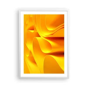 Affiche dans un cadre blanc - Poster - Comme les vagues du soleil - 50x70 cm