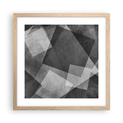 Affiche dans un chêne clair - Poster - Le symbole éternel de durabilité et d'ordre - 40x40 cm