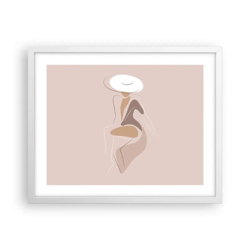 Affiche dans un cadre blanc - Poster - Être une dame - 50x40 cm
