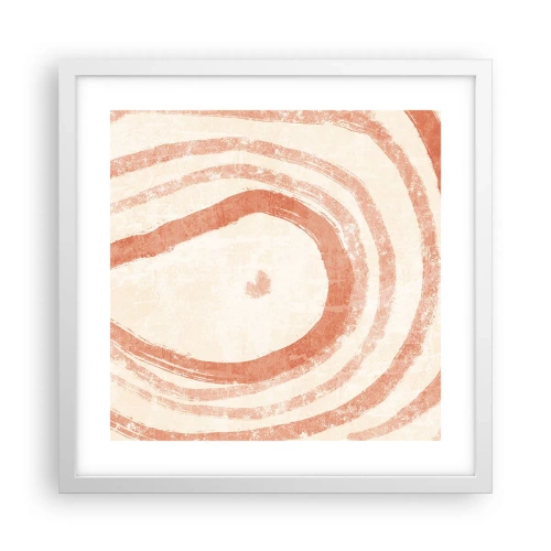 Affiche dans un cadre blanc - Poster - Cercles de corail – composition - 40x40 cm