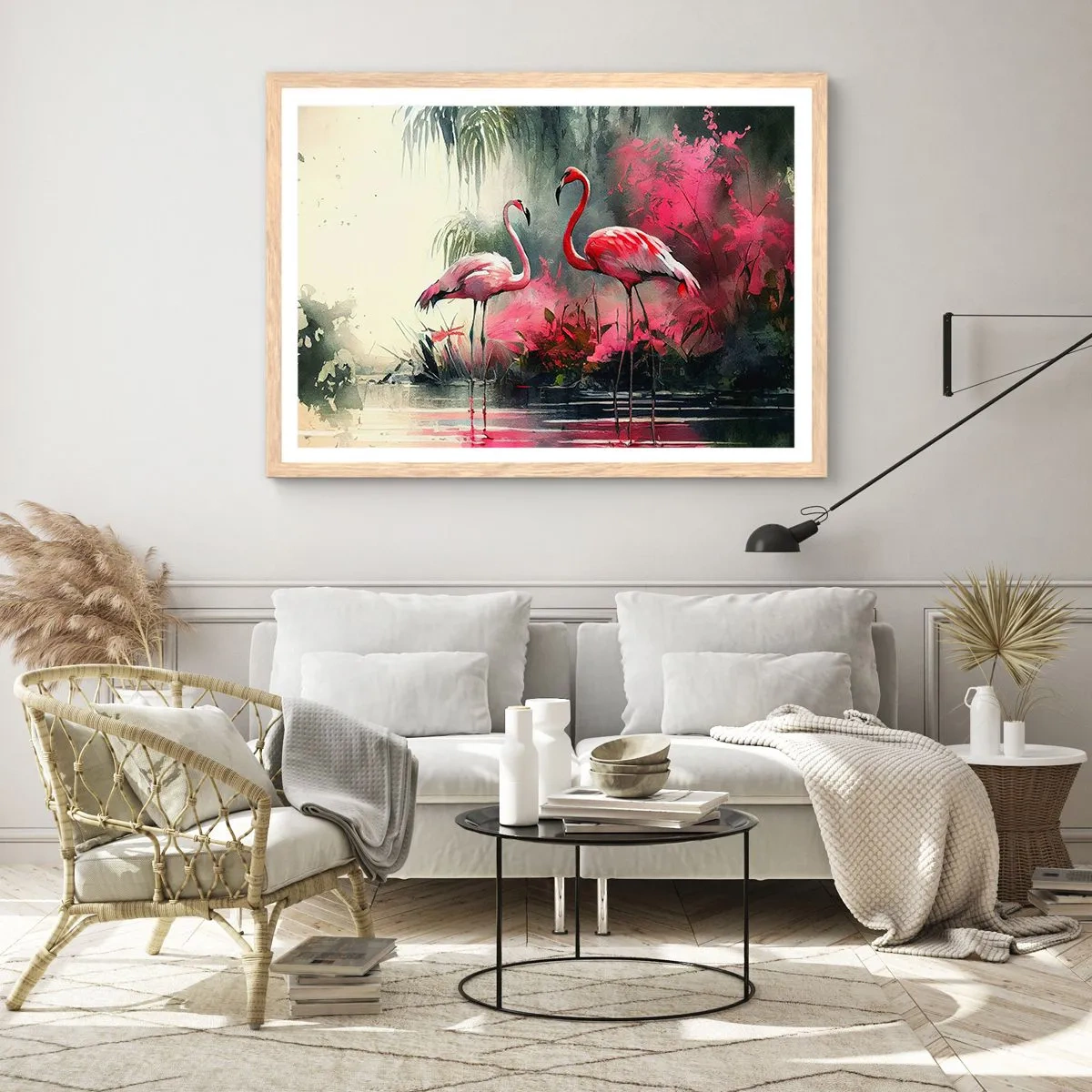 Affiche dans un chêne clair - Poster - Une leçon de grâce naturelle - 40x30 cm