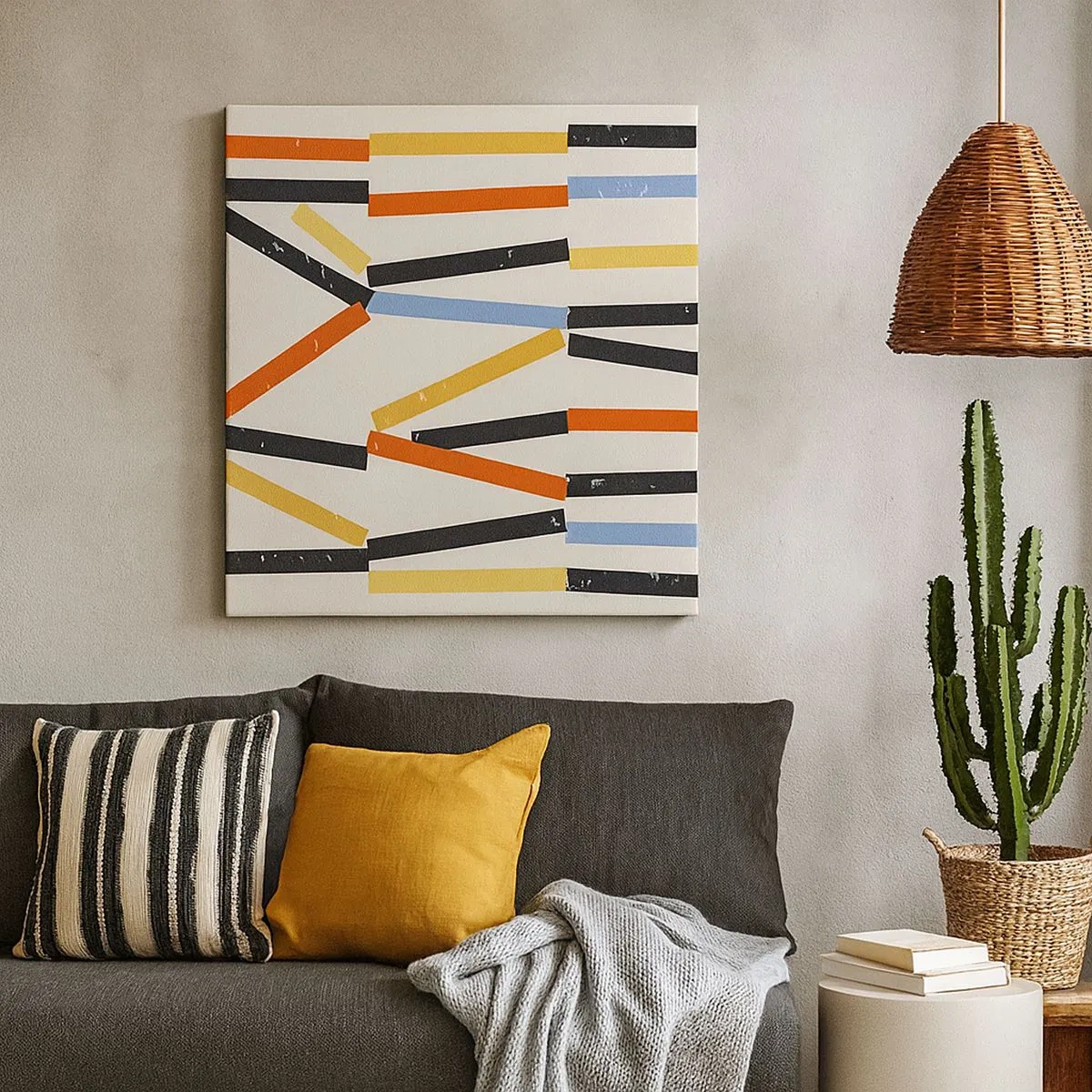 Impression sur toile - Image sur toile - Composition de niveaux - 30x30 cm