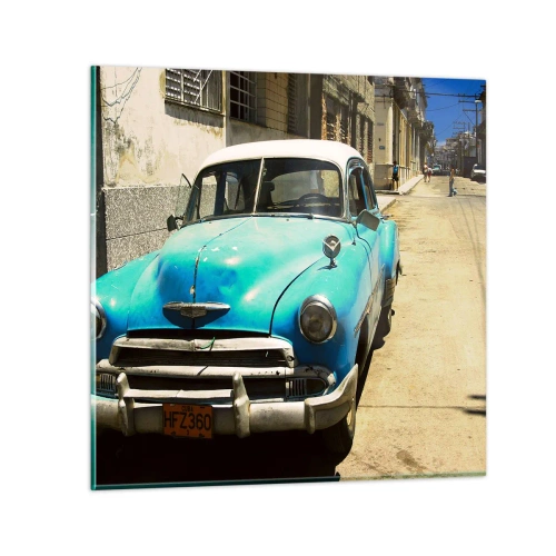 Impression sur verre - Image sur verre - Et vive Cuba ! - 70x70 cm