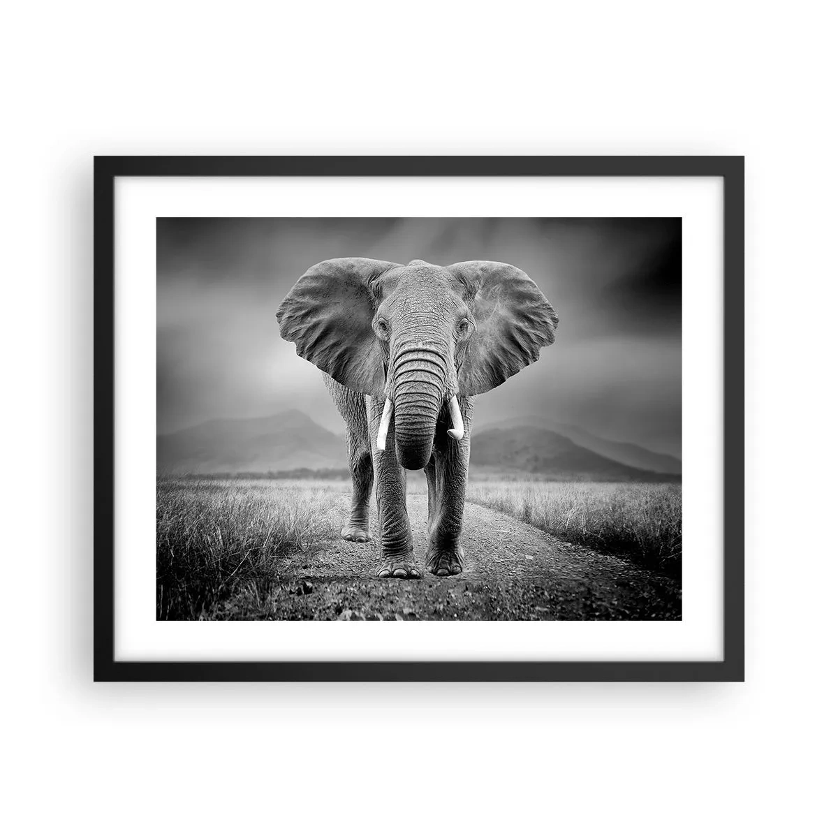 Affiche dans un cadre noir - Poster - Les hôtes vous saluent - 50x40 cm