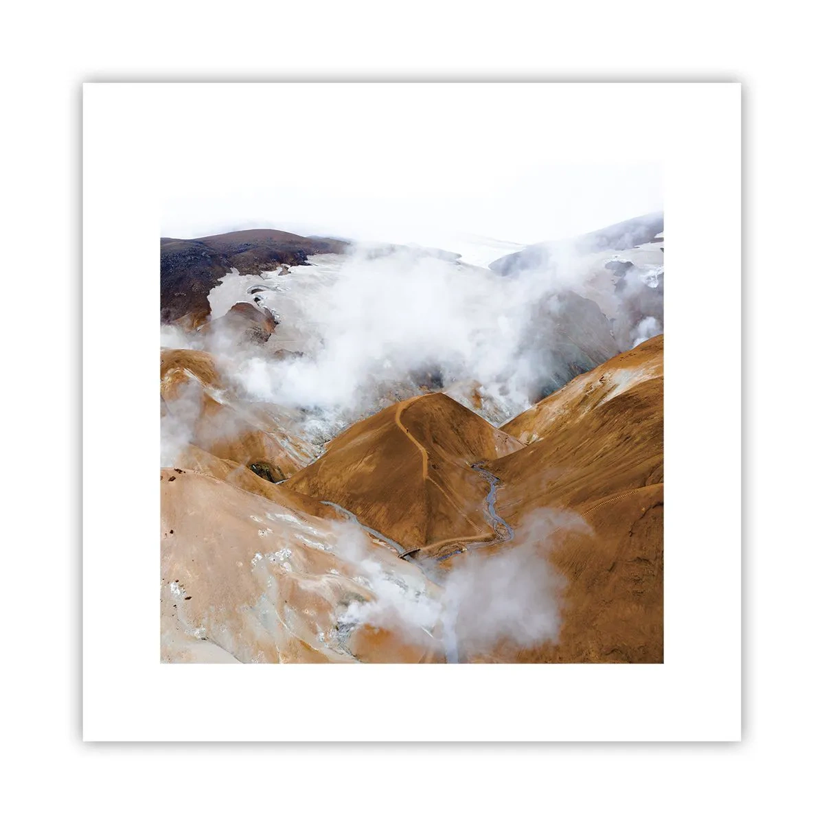 Affiche - Poster - Le charme brut de l'Islande - 30x30 cm
