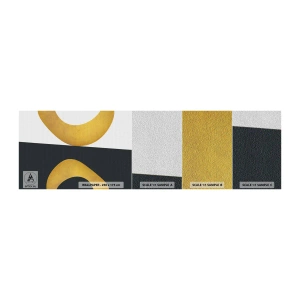 Échantillon de Papier Peint Premium Sand - Avant tout : l’or - Abstraction, Formes, roues - 100x30 cm