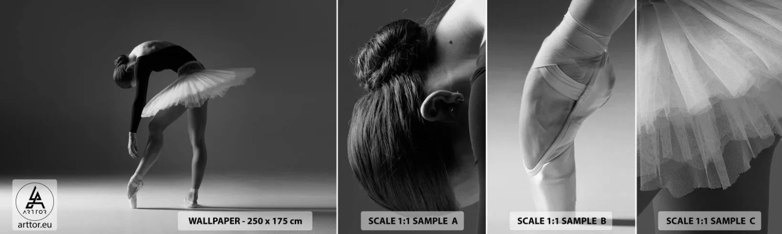 Échantillon De Papier Peint Standard Eco - Belle ballerine - Ballerine, Ballet, Danse - 100x30 cm