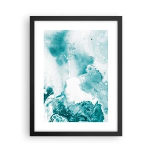 Affiche dans un cadre noir - Poster - Marécage bleu - 30x40 cm