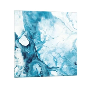 Impression sur verre - Image sur verre - Concert de bleu - 50x50 cm