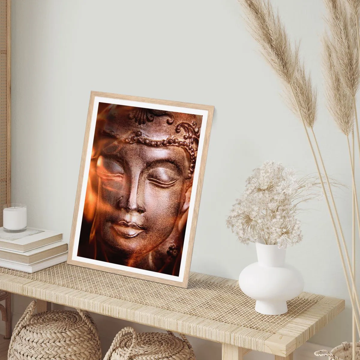 Affiche dans un chêne clair - Poster - Il n'existe qu'ici et maintenant - 70x100 cm