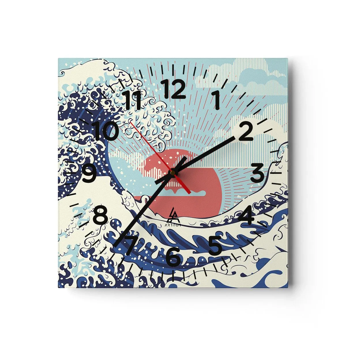 Horloge murale - Pendule murale - D'une inspiration japonnaise - 30x30 cm