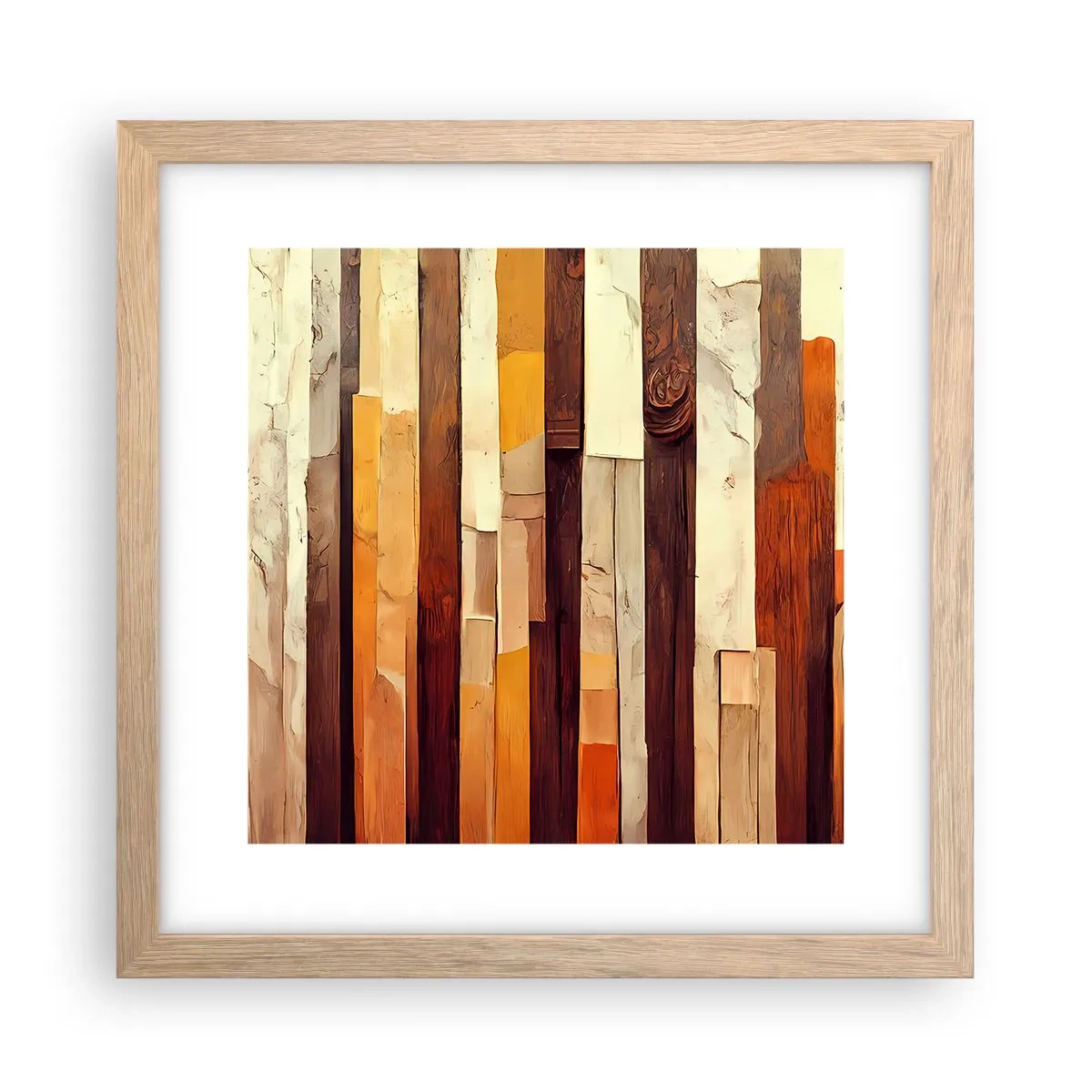 Affiche dans un chêne clair - Poster - Hymne des arbres forestiers - 30x30 cm