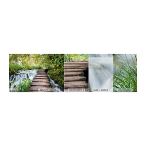 Échantillon de Papier Peint Premium Canvas - L'eau n'est pas si calme - Paysage, Croatie, Nature - 100x30 cm