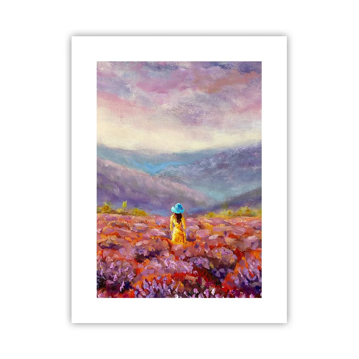 Affiche - Poster - Dans un monde lavande - 30x40 cm
