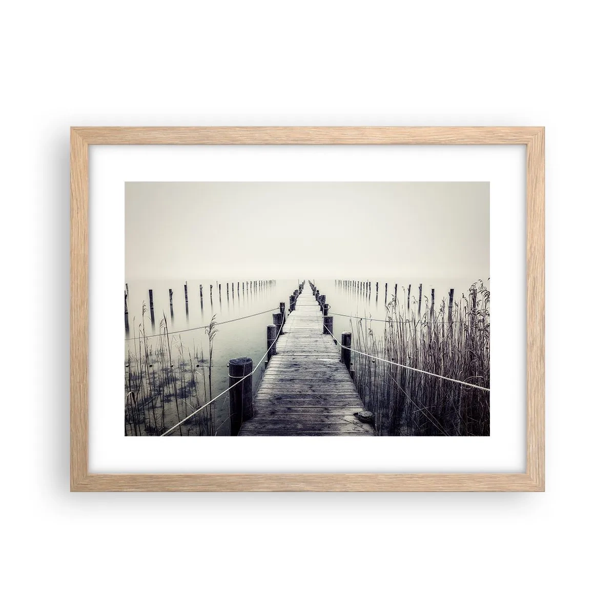 Affiche dans un chêne clair - Poster - Plongez dans la paix - 40x30 cm