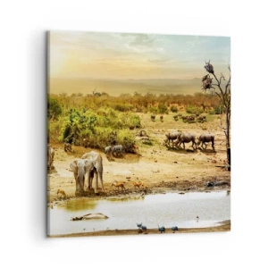 Impression sur toile - Image sur toile - "Et d'Eden coulait une rivière..." - 50x50 cm