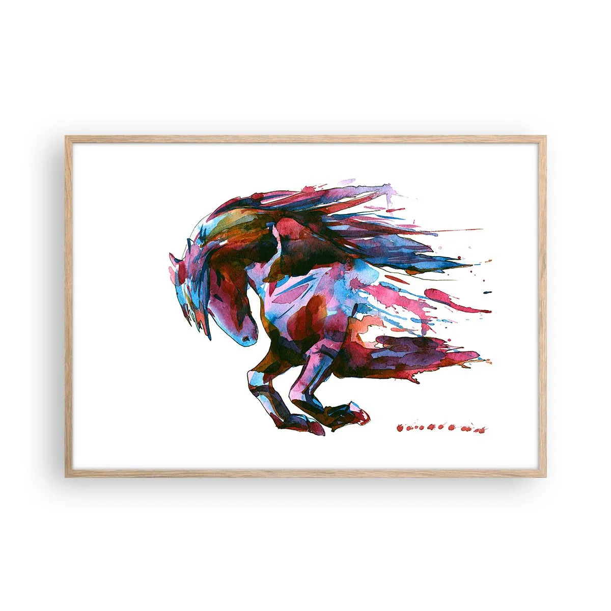 Affiche dans un chêne clair - Poster - Dans le ravissement - 100x70 cm