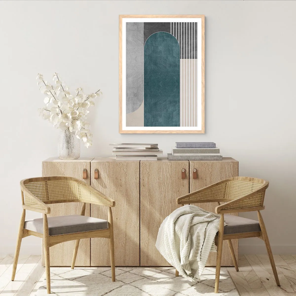 Affiche dans un chêne clair - Poster - Composition de niveaux - 70x100 cm