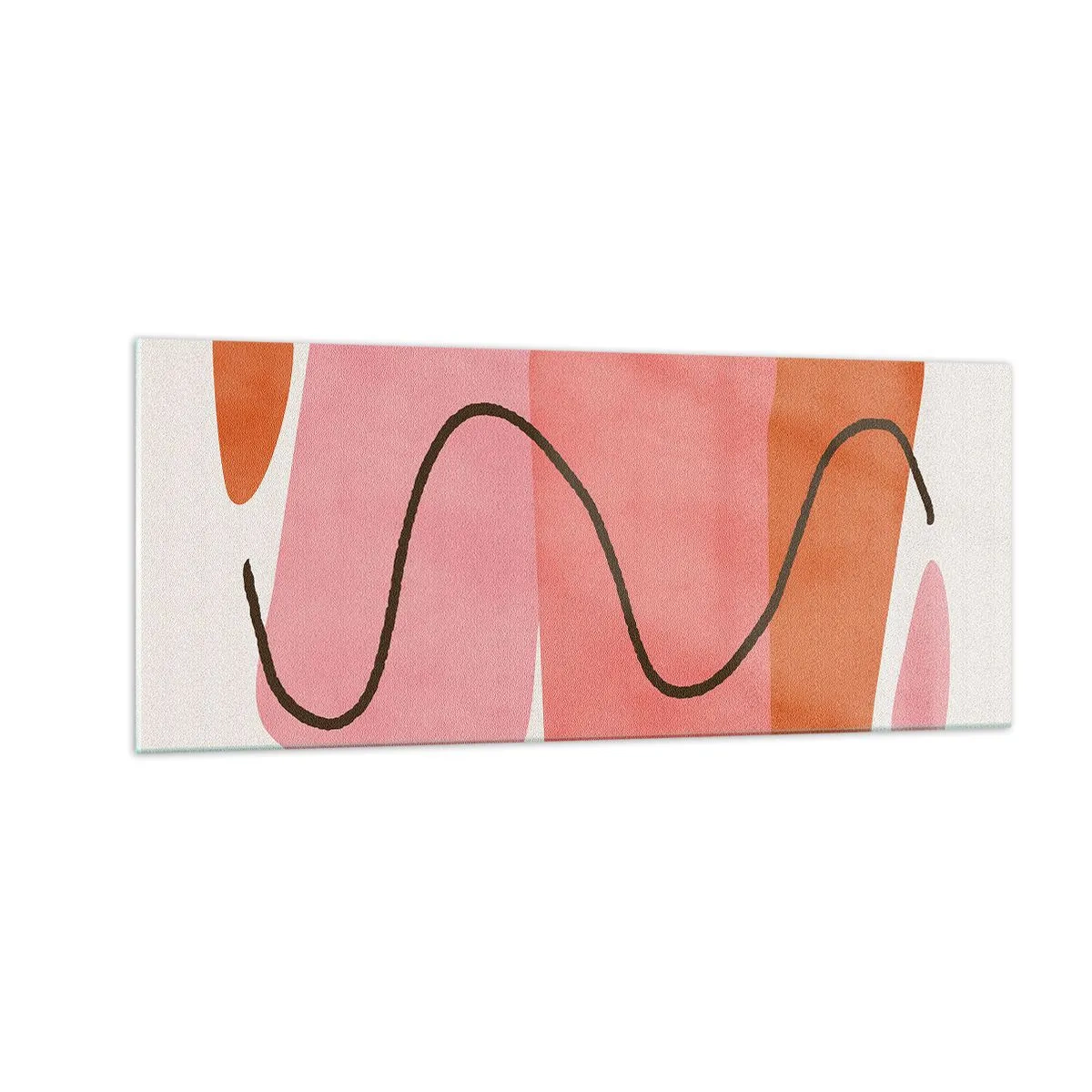 Impression sur verre - Image sur verre - mouvement doux des formes - 100x40 cm