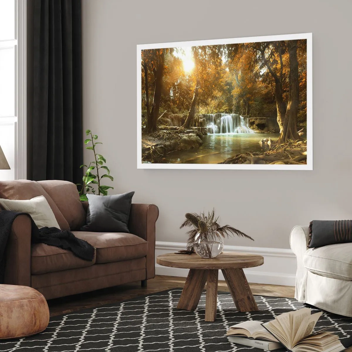 Affiche - Poster - Cascade du parc - 50x40 cm