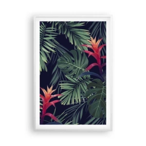 Affiche dans un cadre blanc - Poster - immergé dans la nature - 61x91 cm