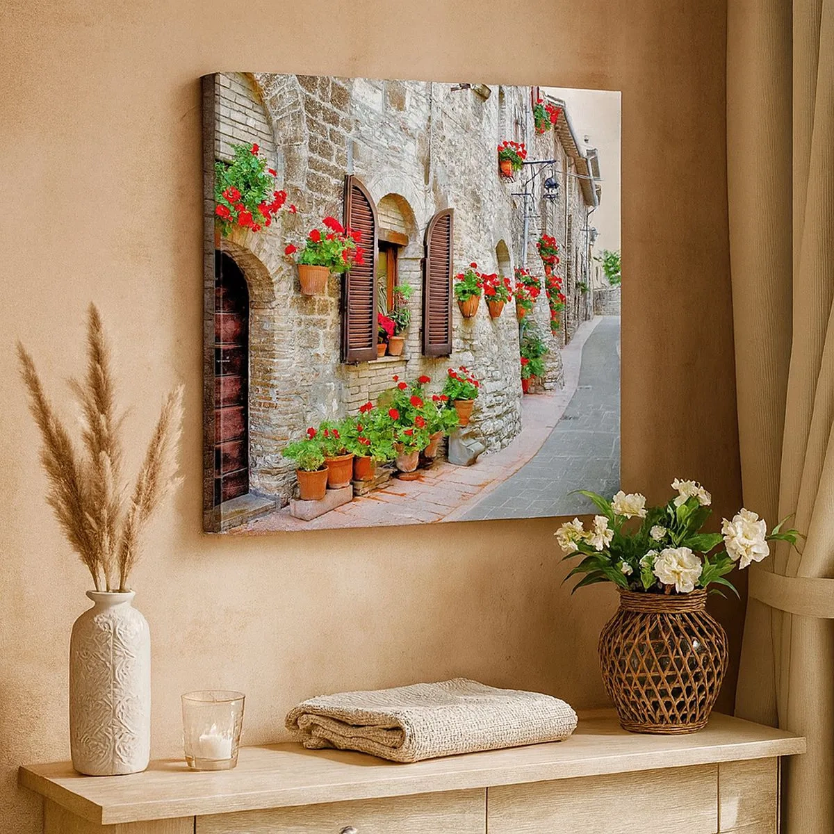 Impression sur toile - Image sur toile - Ambiance italienne - 30x30 cm