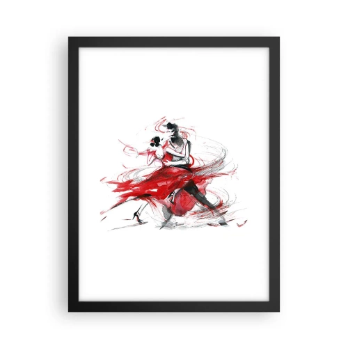 Affiche dans un cadre noir - Poster - Tango - le rythme de la passion - 30x40 cm
