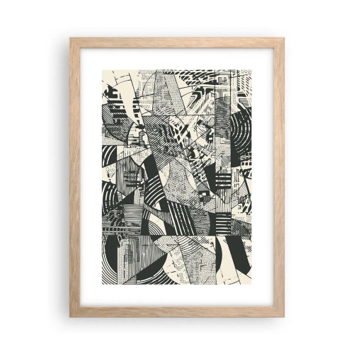 Affiche dans un chêne clair - Poster - Dynamique du modernisme - 30x40 cm