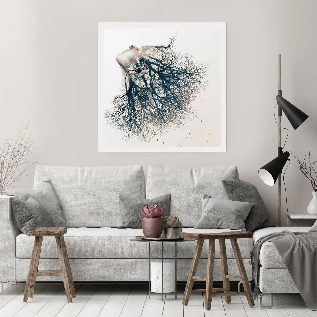 Affiche - Poster - Écouter le murmure des arbres - 30x30 cm