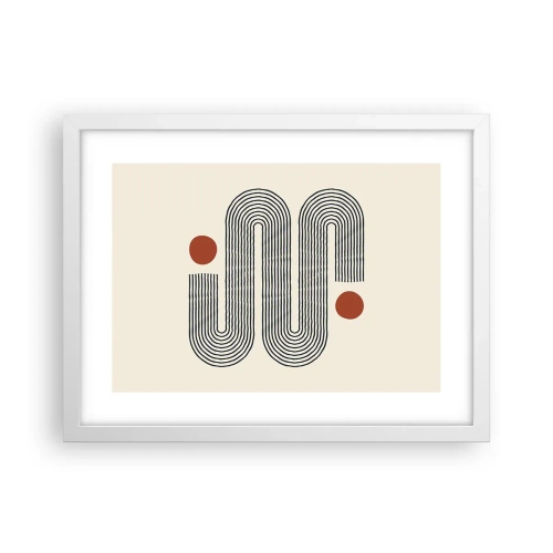 Affiche dans un cadre blanc - Poster - Du début à la fin - 40x30 cm