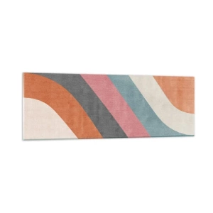 Impression sur verre - Image sur verre - Composition diagonale – mouvement - 90x30 cm