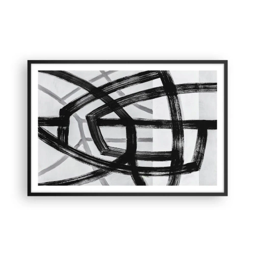 Affiche dans un cadre noir - Poster - Profondeur du bâtiment - 91x61 cm